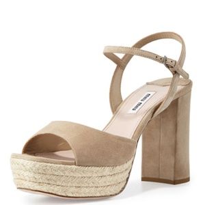 Miu Miu Sandali Platform Espadrille Sandal